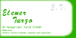 elemer turzo business card