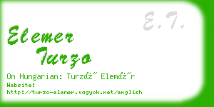 elemer turzo business card